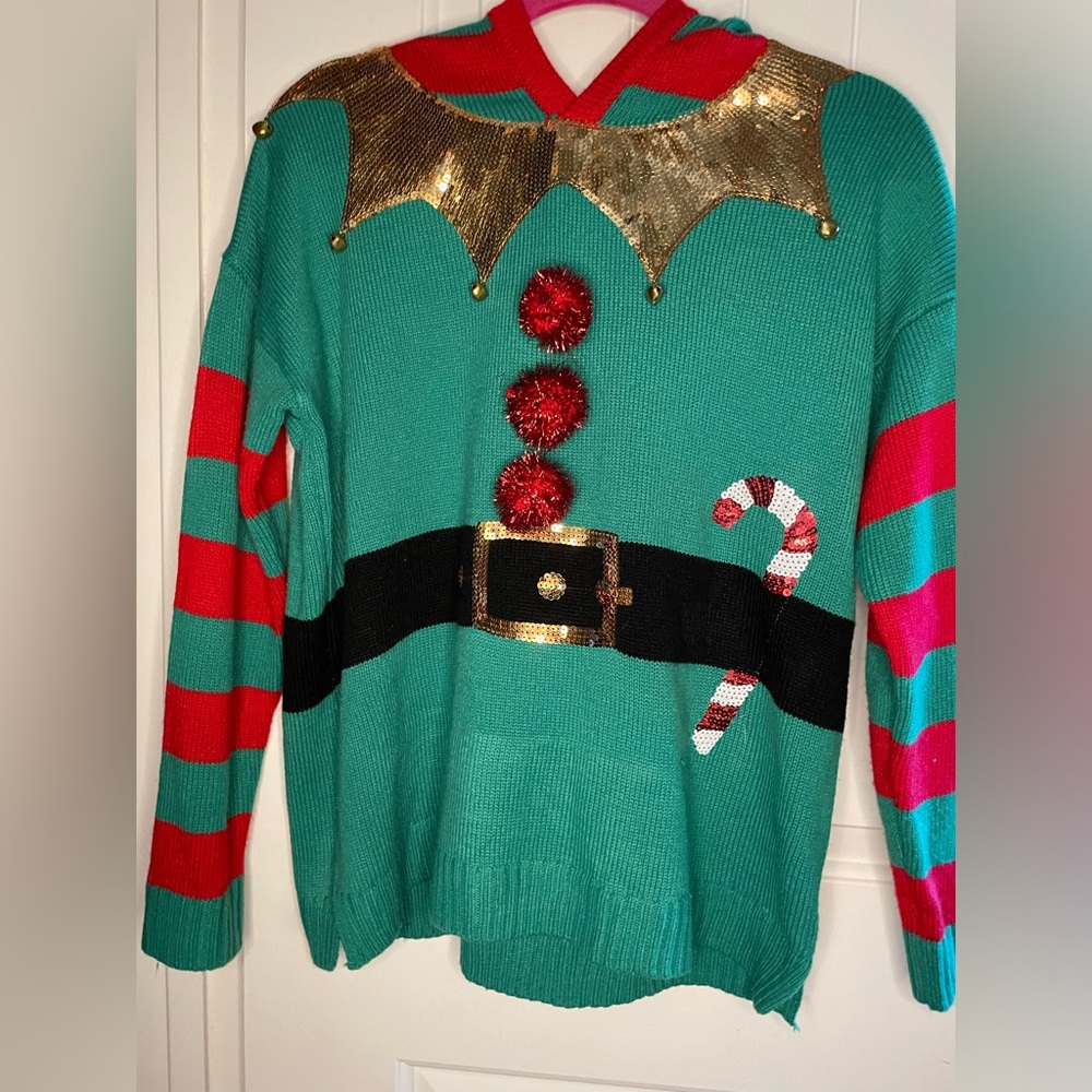 Elf Hooded Christmas Sweater